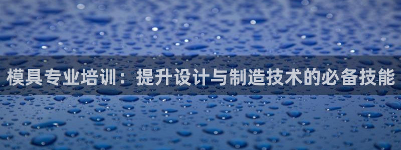 太阳成集团网址 app：模具专业培训：提升设计与制造技术的必备技能