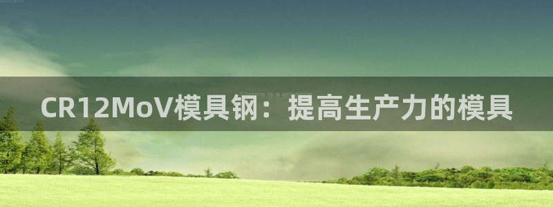 古天乐太阳网城：CR12MoV模具钢：提高生产力的模具