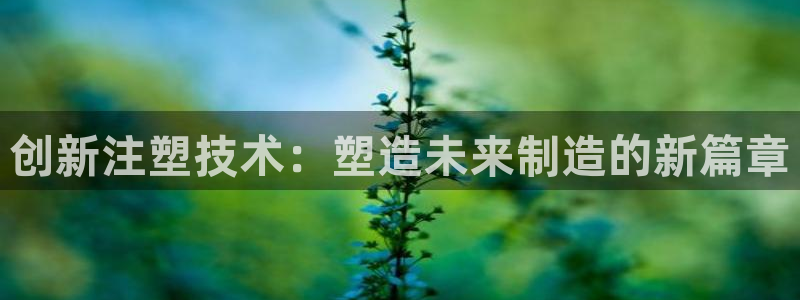 古天乐代言澳门太阳游戏网址：创新注塑技术：塑造未来制造的新篇章