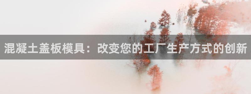 太阳集团网址8722：混凝土盖板模具：改变您的工厂生产方式的创新