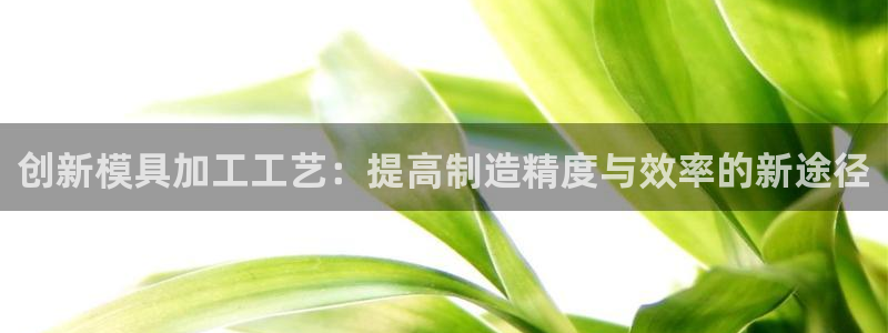 太阳集团官网导航首页：创新模具加工工艺：提高制造精度与效率的新途径