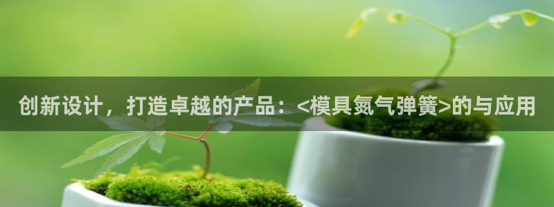 太阳集团城网站2017：创新设计，打造卓越的产品：<模具氮气弹簧>的与应用